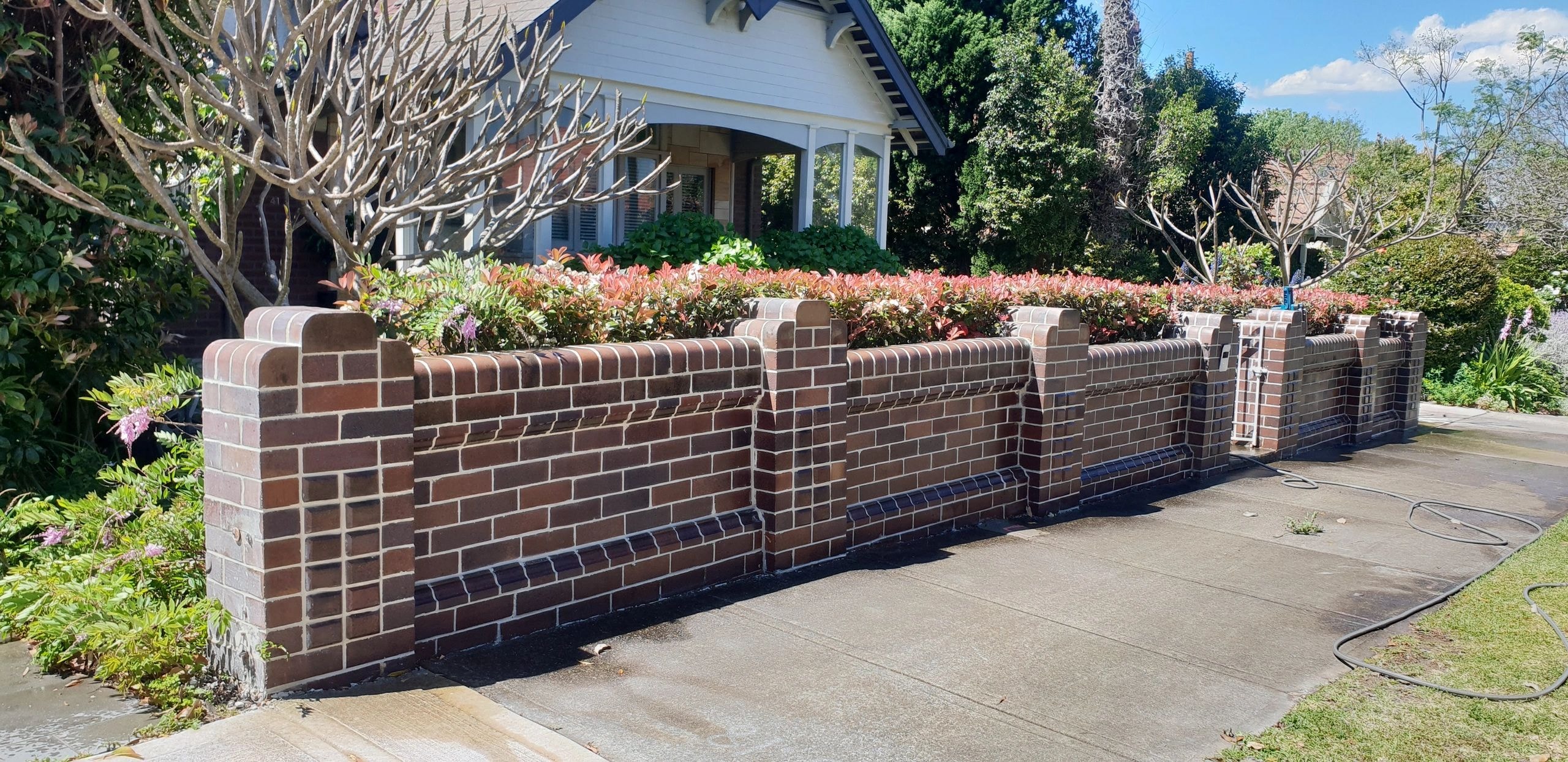 Brick fence restoration — Sydney