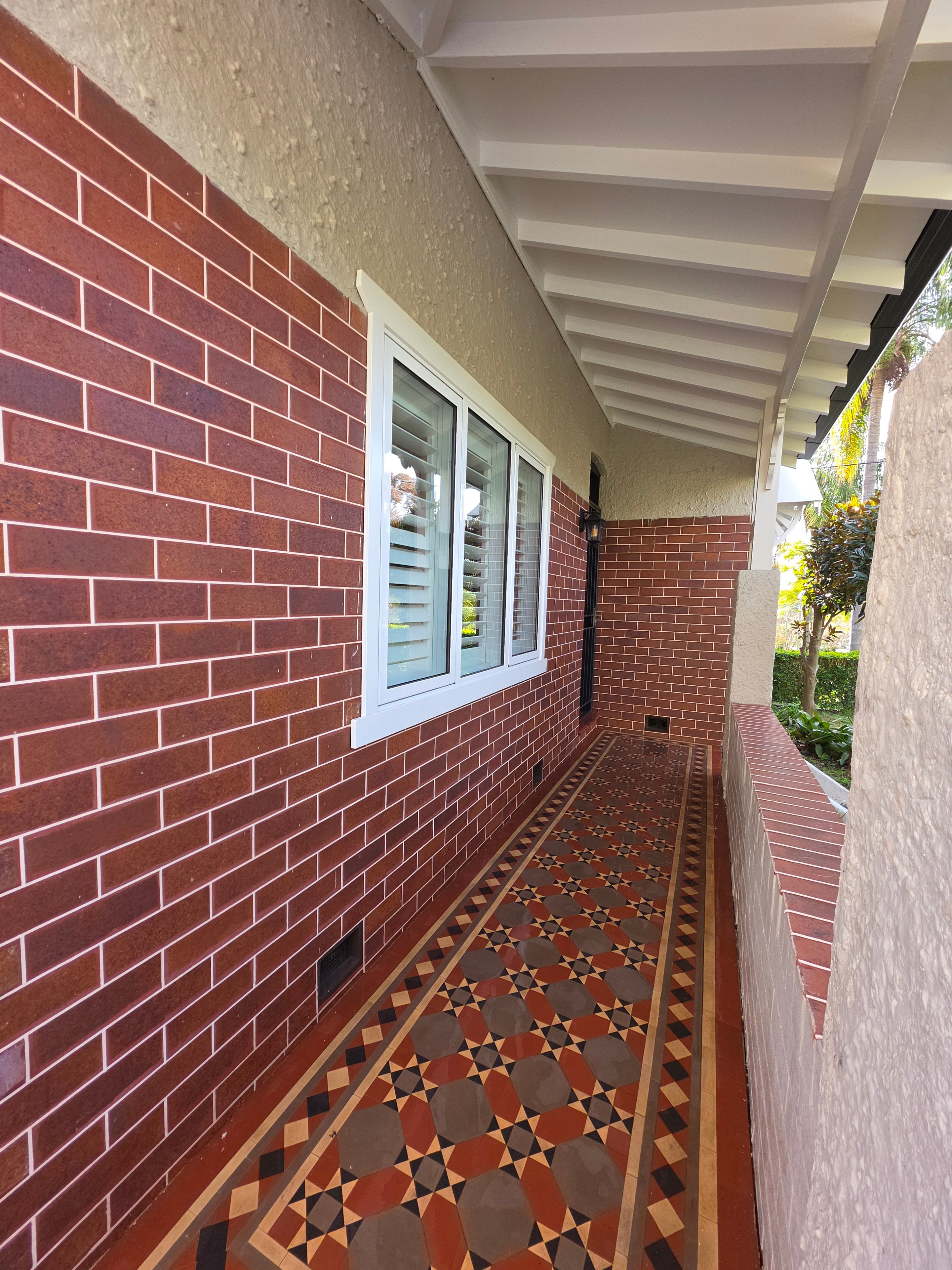 Tuck pointing — heritage brick home with detailed mortar finish